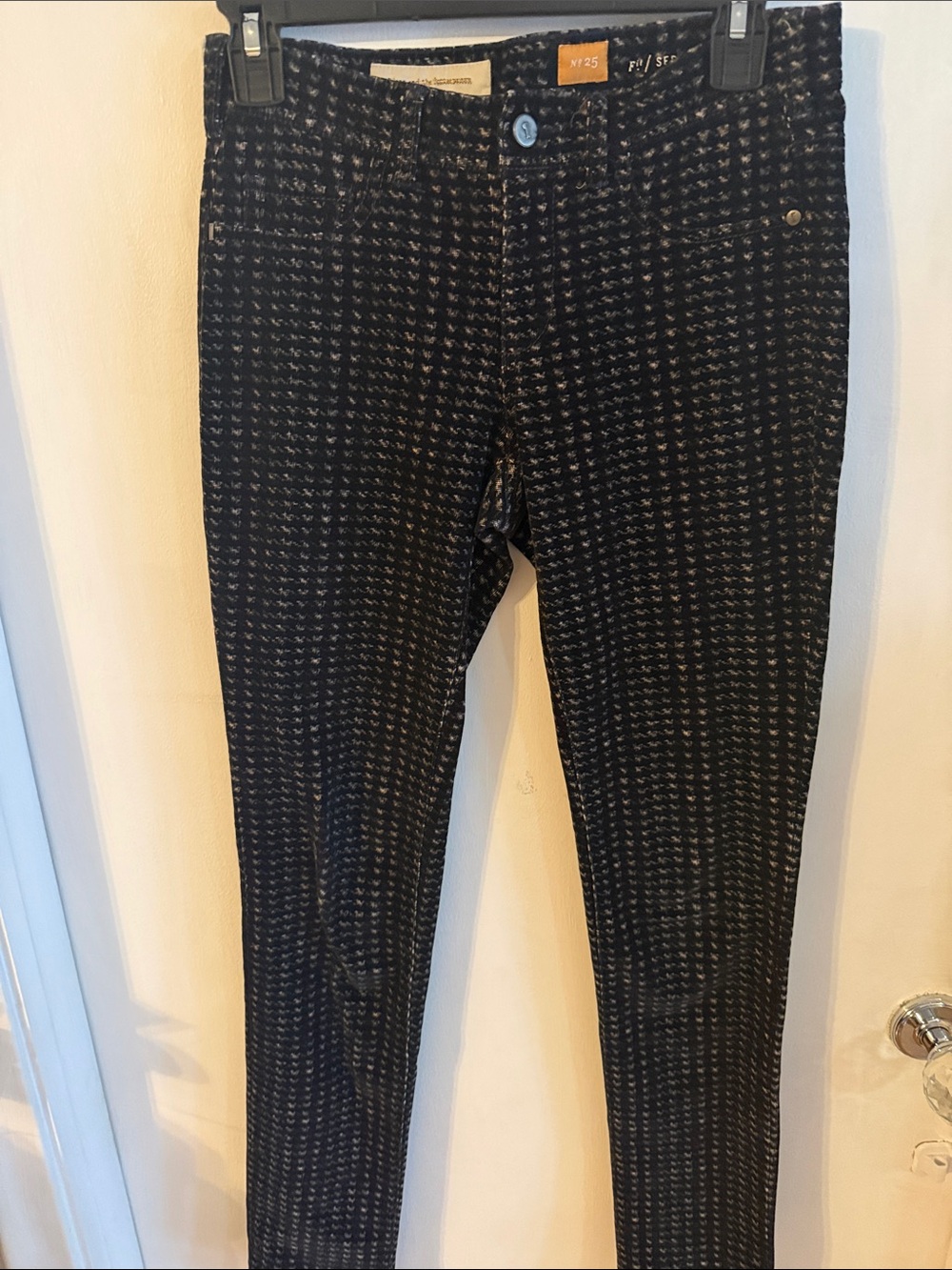Anthropology Pilco and letterpress printed corduroy skinny pants